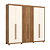 Roupeiro 06 Portas Norton - D325-127 - Nature/Off White - Moveis Henn - Imagem 4