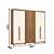 Roupeiro 06 Portas Norton - D325-127 - Nature/Off White - Moveis Henn - Imagem 8