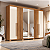 Roupeiro 252cm 06 Portas Norton c/ Espelhos - D325-127 - Nature/Off White - Moveis Henn - Imagem 1