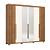 Roupeiro 06 Portas Norton c/ Espelhos - D325-127 - Nature/Off White - Moveis Henn - Imagem 4