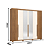 Roupeiro 06 Portas Norton c/ Espelhos - D325-127 - Nature/Off White - Moveis Henn - Imagem 8