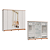 Roupeiro 06 Portas Zeus 100% MDF com Espelho - 3460M - Branco - Moveis Castro - Imagem 1
