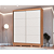 Roupeiro 02 Portas de Correr Pontal 100% MDF - 0920M - Cedro/Branco - Moveis Castro - Imagem 1