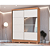 Roupeiro 02 Portas de Correr Pontal 100% MDF com Espelho - 0920M - Cedro/Branco - Moveis Castro - Imagem 1