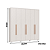 Roupeiro 06 Portas Safira 100% MDF - 3420M - Branco - Moveis Castro - Imagem 7