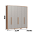 Roupeiro 06 Portas Safira 100% MDF - 3420M - Cedro/Cinza - Moveis Castro - Imagem 7