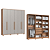 Roupeiro 06 Portas Safira 100% MDF - 3420M - Cedro/Cinza - Moveis Castro - Imagem 3