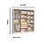 Roupeiro 06 Portas Safira 100% MDF - 3420M - Branco/Cedro - Moveis Castro - Imagem 4