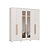 Roupeiro 06 Portas Safira 100% MDF com Espelho - 3420M - Branco - Moveis Castro - Imagem 4