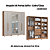 Roupeiro 06 Portas Safira 100% MDF com Espelho - 3420M - Cedro/Cinza - Moveis Castro - Imagem 1