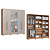 Roupeiro 06 Portas Safira 100% MDF com Espelho - 3420M - Cedro/Cinza - Moveis Castro - Imagem 3