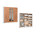 Roupeiro 06 Portas Safira 100% MDF com Espelho - 3420M - Branco/Cedro - Moveis Castro - Imagem 1