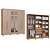 Roupeiro 06 Portas Safira 100% MDF com Espelho - 3420M - Cedro/Duna - Moveis Castro - Imagem 3