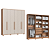 Roupeiro 06 Portas Safira 100% MDF - 3420M - Cedro/Off White - Moveis Castro - Imagem 3