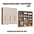 Roupeiro 06 Portas Safira 100% MDF - 3420M - Cedro/Off White - Moveis Castro - Imagem 1