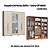 Roupeiro 06 Portas Safira 100% MDF com Espelho - 3420M - Cedro/Off White - Moveis Castro - Imagem 1