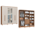 Roupeiro 06 Portas Safira 100% MDF com Espelho - 3420M - Cedro/Off White - Moveis Castro - Imagem 3
