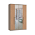Roupeiro 04 Portas Elegance c/ 02 Portas Espelhos - 4240A - Niquel/Angelin - Moveis Castro - Imagem 5