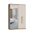 Roupeiro 04 Portas Elegance c/ 02 Portas Espelho - 4240A - Niquel/Blanc - Moveis Castro - Imagem 4