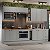 Cozinha Modulada 09 Pçs - Linha Americana - Cinza - Móveis Henn - Imagem 1