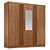 Roupeiro 03 Portas Aurora 3.3 com Espelho - 163844E - Jatoba - Santos Andirá - Imagem 2