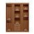 Roupeiro 03 Portas Aurora 3.3 com Espelho - 163844E - Jatoba - Santos Andirá - Imagem 5