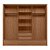 Roupeiro 03 Portas de Correr Democrata - 163643 - Jatoba/Jatoba-Areia Flex - Santos Andira - Imagem 4