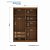 Roupeiro 04 Portas 02 Gavetas Buriti com Espelho - 162444E - Jatoba - Santos Andira - Imagem 10