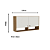 Aéreo 02 Portas 120cm - MB 1027 - Mel / Off White - Movelbento - Imagem 3