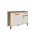 Balcão 03 Portas 01 Gaveta - MB 1030 - Mel/Off White - Movelbento - Imagem 2