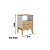 Mesa de Cabeceira 01 Gaveta - MB1041 - Mel / Off White - Movelbento - Imagem 5
