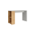 Mesa Escrivaninha 01 Prateleira - MB 1060 - Mel / Off White - Movelbento - Imagem 2