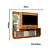 Home Theater Frizz Plus - Ref. 643139 - Cinamomo / Off White - Madetec - Imagem 3