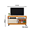 Rack Arthur - Ref. 389139 - Cinamomo / Off White - Madetec - Imagem 3