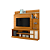 Home Theater Alan - Ref. 641139 - Cinamomo / Off White - Madetec - Imagem 2