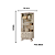 Cristaleira 02 Portas 02 Gavetas Moss - Ref. 311136 - Calacata / Off White - Madetec - Imagem 3