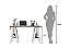 Mesa Escrivaninha Self - Linha Design - MB 1034 - Rústico / Branco - Movelbento - Imagem 4