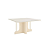Mesa Mavi Quadrada 150cm c/ Vidro Ref. SC102-139 - Off White - Móveis Henn - Imagem 3