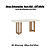 Mesa Yara Retangular 180cm c/ Vidro Ref. SC81-127 - Nature / Off White - Móveis Henn - Imagem 2