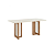 Mesa Yara Retangular 180cm c/ Vidro Ref. SC81-127 - Nature / Off White - Móveis Henn - Imagem 3
