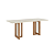 Mesa Yara Retangular 200cm c/ Vidro Ref. SC77-127 - Nature / Off White - Móveis Henn - Imagem 3