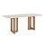 Mesa Yara Retangular 200cm c/ Vidro Ref. SC77-127 - Nature / Off White - Móveis Henn - Imagem 2