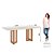 Mesa Yara Retangular 200cm c/ Vidro Ref. SC77-127 - Nature / Off White - Móveis Henn - Imagem 3