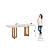 Mesa Yara Retangular 200cm c/ Vidro Ref. SC77-127 - Nature / Off White - Móveis Henn - Imagem 4