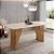 Mesa Adriana Retangular 180cm c/ Vidro Ref. SC82-127 - Nature / Off White - Móveis Henn - Imagem 1