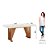 Mesa Adriana Retangular 180cm c/ Vidro Ref. SC82-127 - Nature / Off White - Móveis Henn - Imagem 3