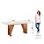 Mesa Adriana Retangular 200cm c/ Vidro Ref. SC46-127 - Nature / Off White - Móveis Henn - Imagem 3