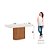 Mesa Solana Retangular 160cm c/ Vidro Ref. SC68-127 - Nature / Off White - Móveis Henn - Imagem 3