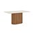 Mesa Solana Retangular 160cm c/ Vidro Ref. SC67-127 - Nature / Off White - Móveis Henn - Imagem 2