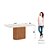 Mesa Solana Retangular 160cm c/ Vidro Ref. SC67-127 - Nature / Off White - Móveis Henn - Imagem 3